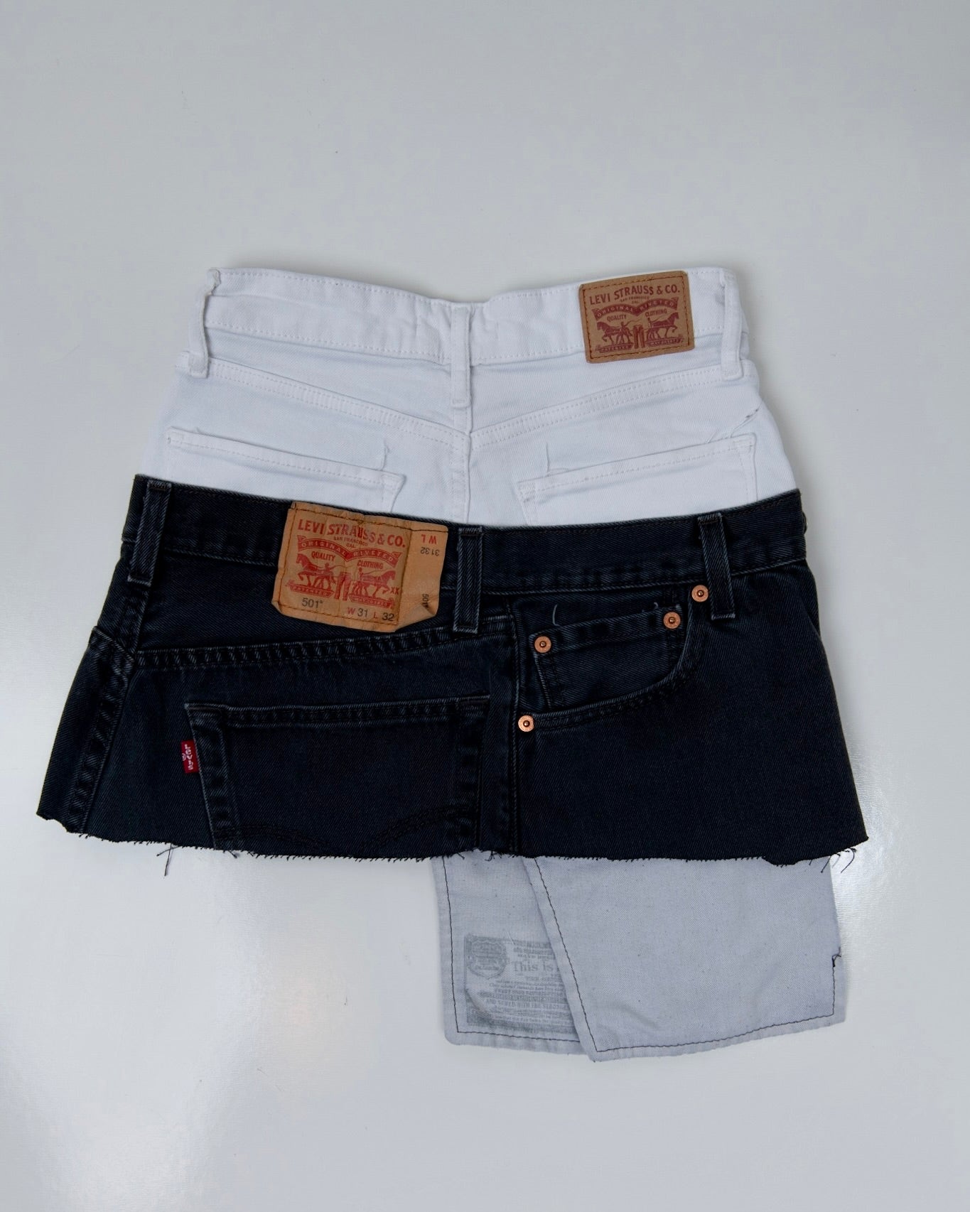 007 REWORKED DENIM SKIRT - W26