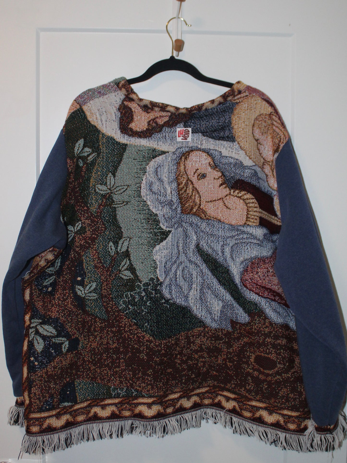 001 REWORKED WOVEN BLANKET SWEATER